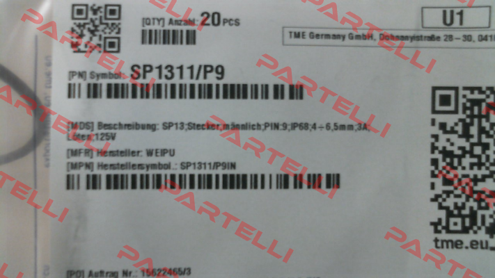SP1311/P9IN Weipu
