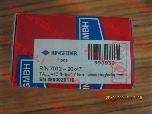 RFN7012 20X47 Ringfeder