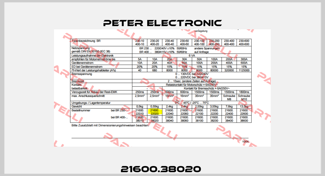 21600.38020  Peter Electronic