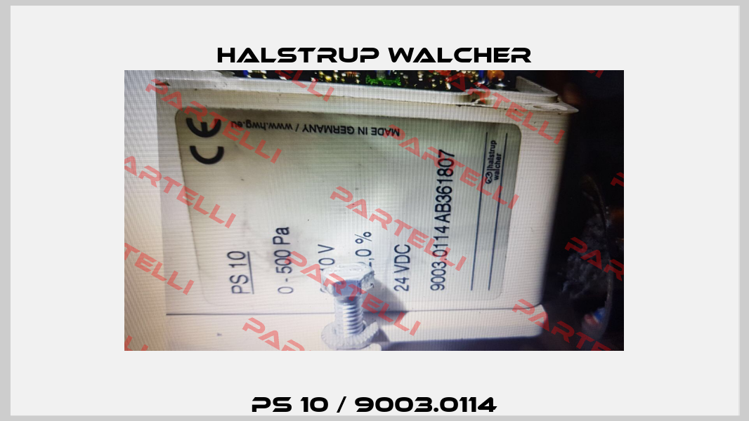 PS 10 / 9003.0114 Halstrup Walcher