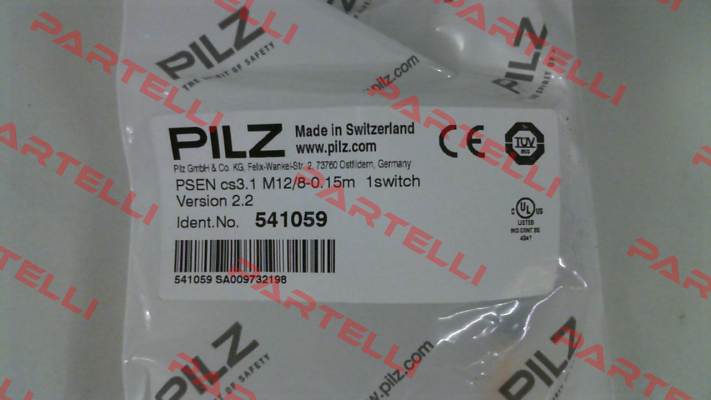 p/n: 541059, Type: PSEN cs3.1 M12/8-0.15m  1switch Pilz