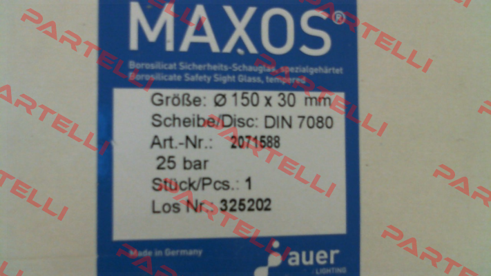 Type: DIN 7080 150x30mm Maxos