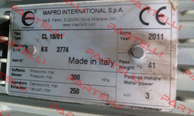 CL 18/01  MAPRO International