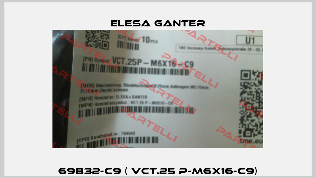 69832-C9 ( VCT.25 P-M6X16-C9) Elesa Ganter