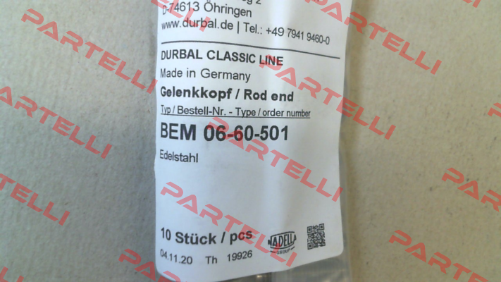 BEM 06-60-501 Durbal