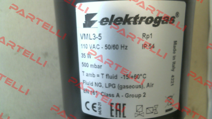 VML3-5 (110 V AC) Elektrogas