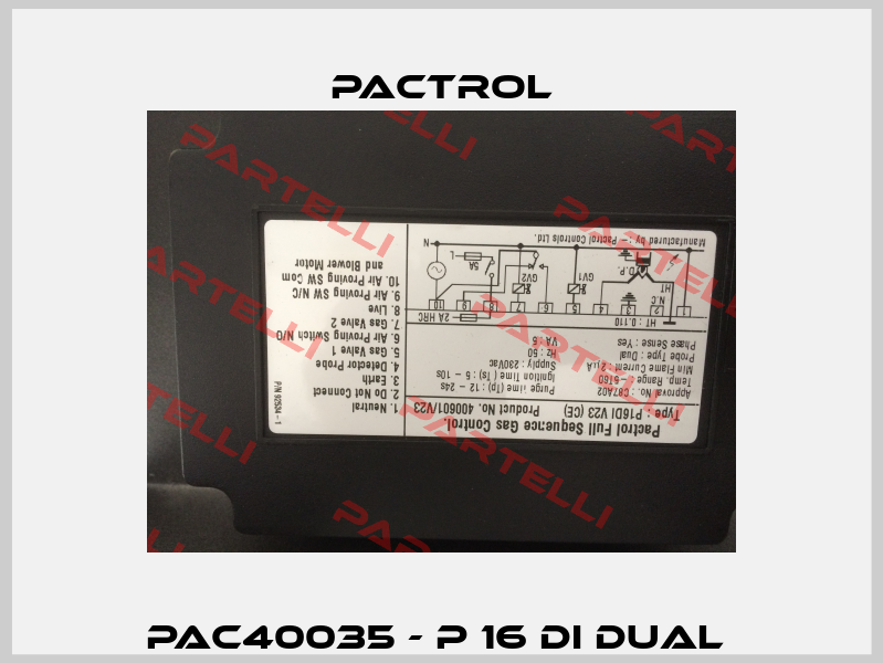 PAC40035 - P 16 DI Dual  Pactrol