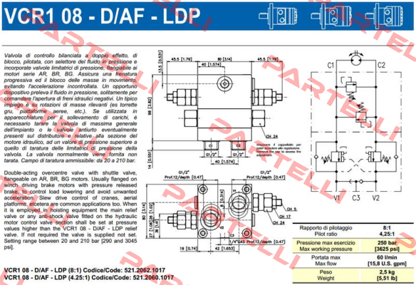 VCR1 08-D/AF-LDP (8:1) Brevini