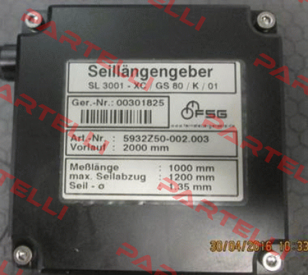 SL3001/XQ/GS80/K/01 (5932Z50-002.103) FSG Fernsteuergeräte