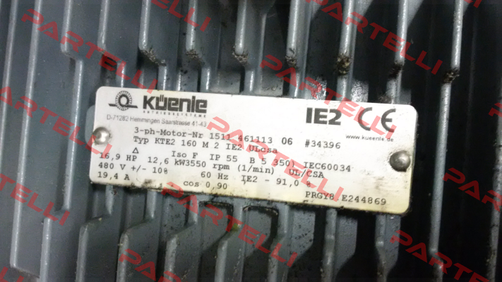 3-ph-Motor-Nr 1511 461113 06 #34396 - OEM  Küenle