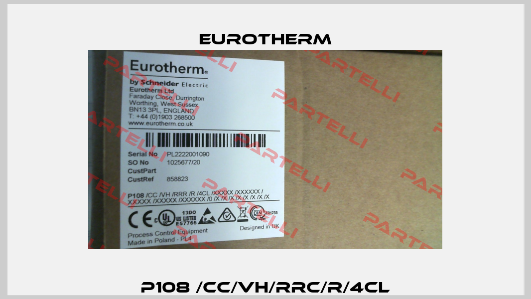 P108 /CC/VH/RRC/R/4CL Eurotherm
