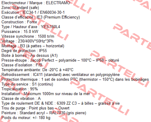 IEC34-1 / EN60034-30-1  Electramo