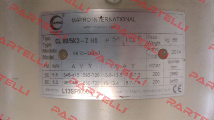 CL 80 HS  MAPRO International