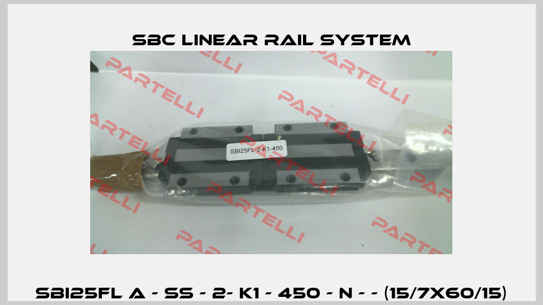 SBI25FL A - SS - 2- K1 - 450 - N - - (15/7x60/15) SBC Linear Rail System