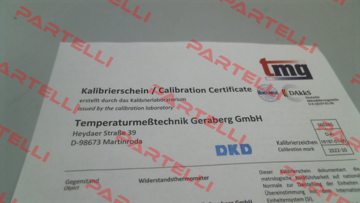 8000282 DAkkS - Calibration Certificate TMG GERABERG