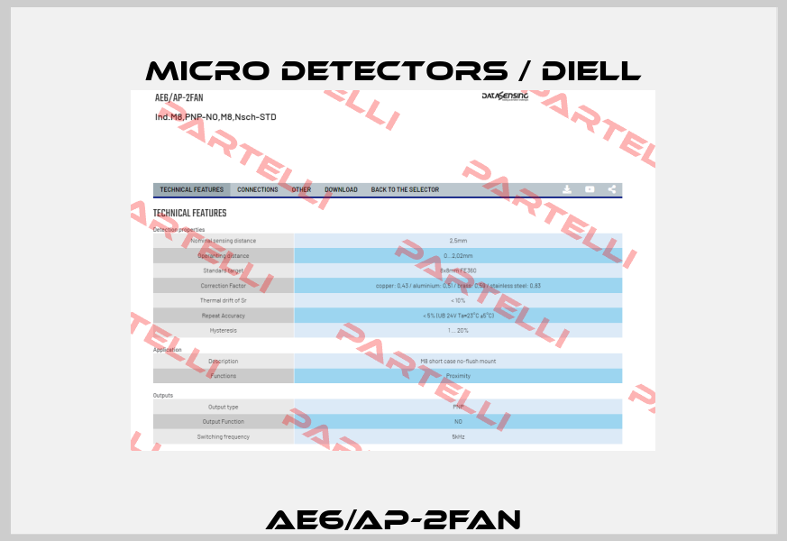 AE6/AP-2FAN Micro Detectors / Diell
