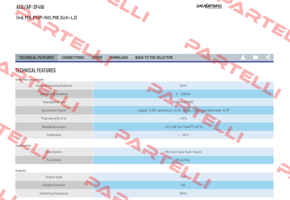 AE6/AP-3F4W Micro Detectors / Diell (now Datasensing)