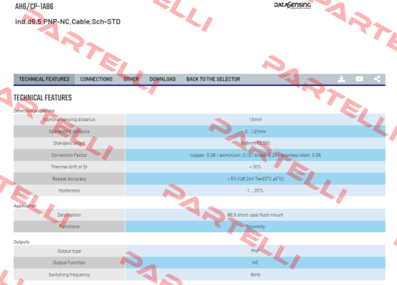 AH6/CP-1A86 Micro Detectors / Diell (now Datasensing)