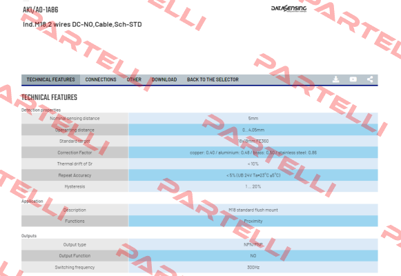 AK1/A0-1A86 Micro Detectors / Diell (now Datasensing)