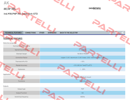 AK1/AP-1A84 Micro Detectors / Diell (now Datasensing)