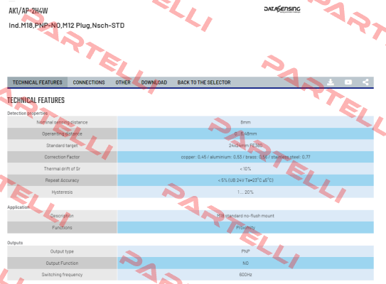 AK1/AP-2H4W Micro Detectors / Diell (now Datasensing)