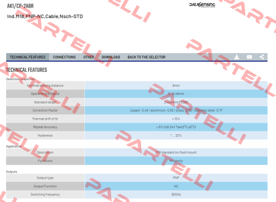 AK1/CP-2A8R Micro Detectors / Diell (now Datasensing)