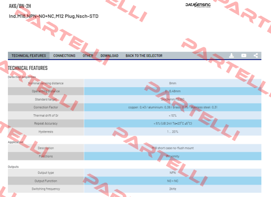AK6/BN-2H Micro Detectors / Diell (now Datasensing)