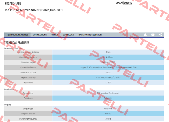 PK3/00-1A86 Micro Detectors / Diell (now Datasensing)