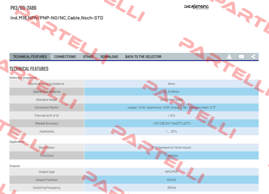 PK3/00-2A86 Micro Detectors / Diell (now Datasensing)