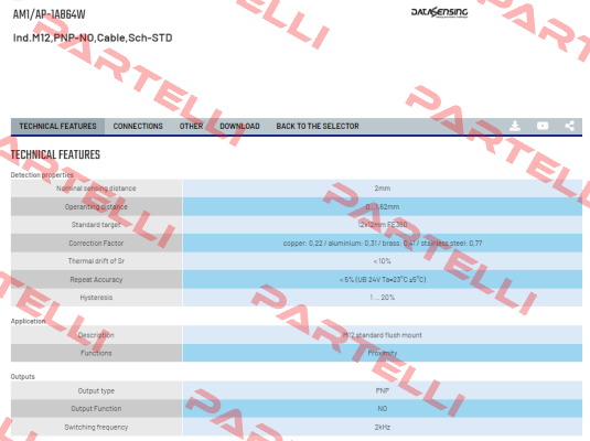 AM1/AP-1A864W Micro Detectors / Diell (now Datasensing)