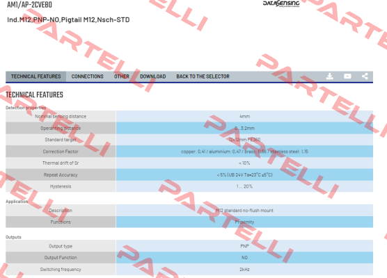 AM1/AP-2CVE80 Micro Detectors / Diell