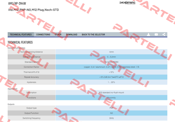 AM1/AP-2H4W Micro Detectors / Diell (now Datasensing)