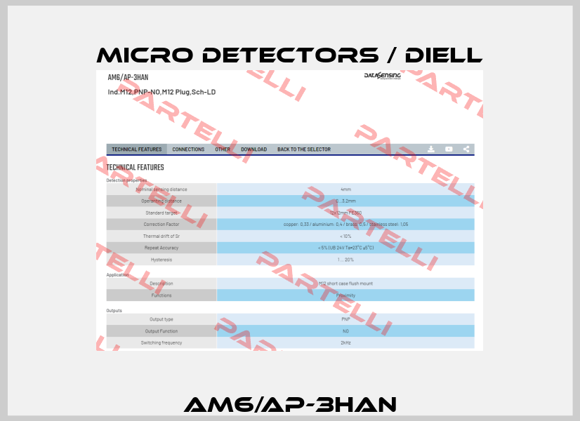 AM6/AP-3HAN Micro Detectors / Diell
