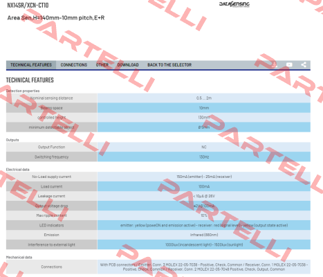 NX14SR/XCN-CT10 Micro Detectors / Diell (now Datasensing)