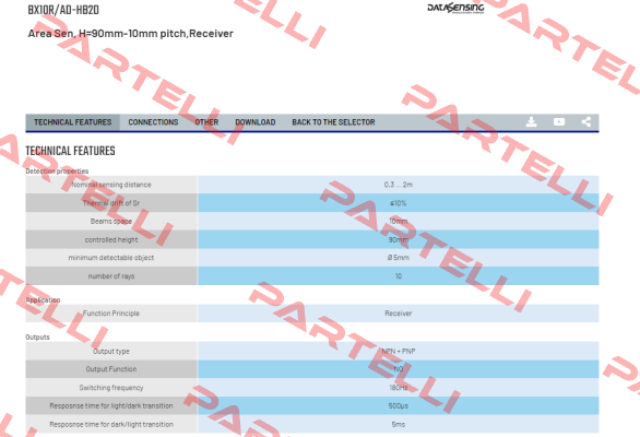 BX10R/AD-HB2D Micro Detectors / Diell (now Datasensing)