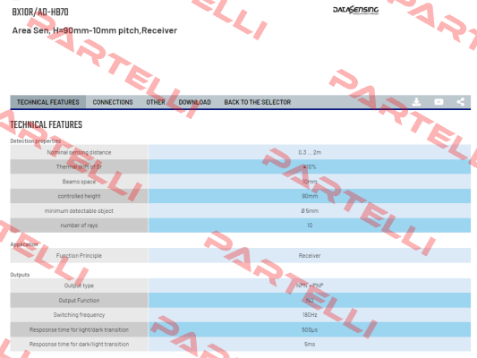 BX10R/AD-HB70 Micro Detectors / Diell (now Datasensing)