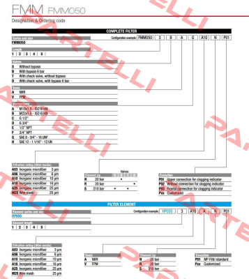 FMM-050-2-B-A-B-A10-N-P01 MP Filtri