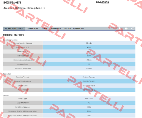 BX10SR/0A-HB79 Micro Detectors / Diell (now Datasensing)