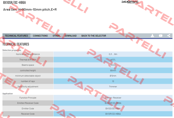 BX10SR/0C-HB6A Micro Detectors / Diell (now Datasensing)