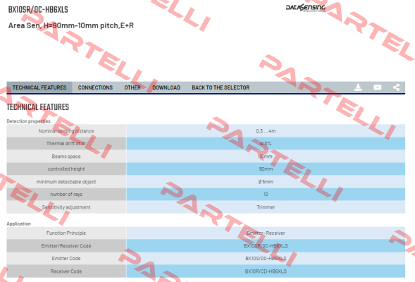 BX10SR/0C-HB6XLS Micro Detectors / Diell (now Datasensing)