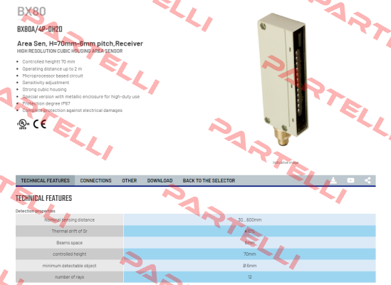 BX80A/4P-0H2D Micro Detectors / Diell (now Datasensing)