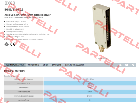 BX80B/1P-0H6XLS Micro Detectors / Diell (now Datasensing)