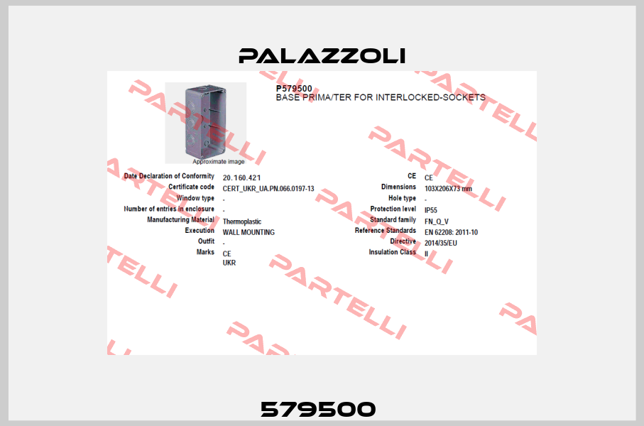 579500  Palazzoli