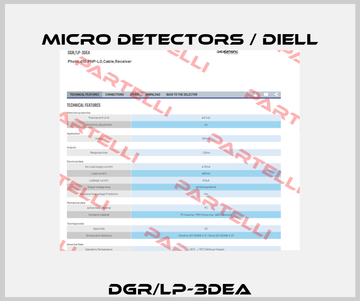 DGR/LP-3DEA Micro Detectors / Diell