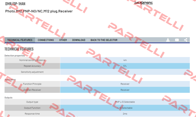 DMR/0P-1HAN Micro Detectors / Diell (now Datasensing)