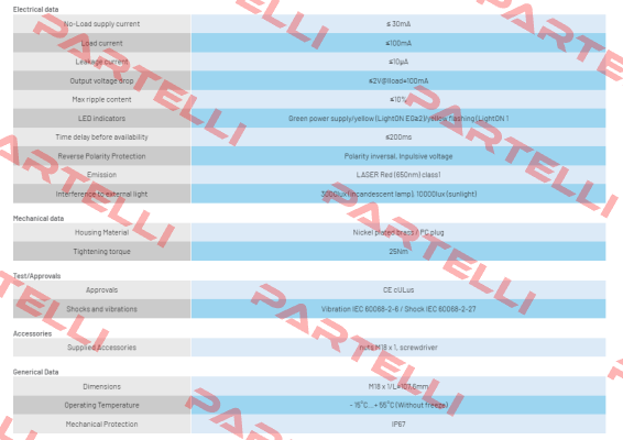 FAL4/0N-3E Micro Detectors / Diell (now Datasensing)