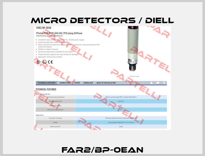 FAR2/BP-0EAN Micro Detectors / Diell