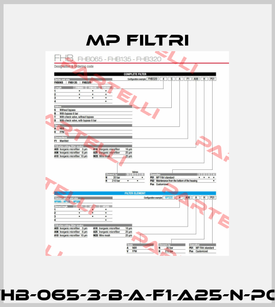 FHB-065-3-B-A-F1-A25-N-P01 MP Filtri