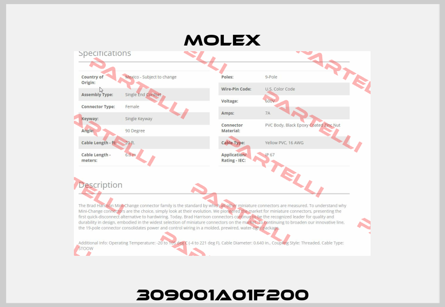 309001A01F200 Molex