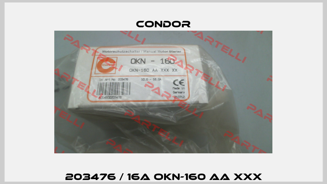 203476 / 16A OKN-160 AA XXX Condor